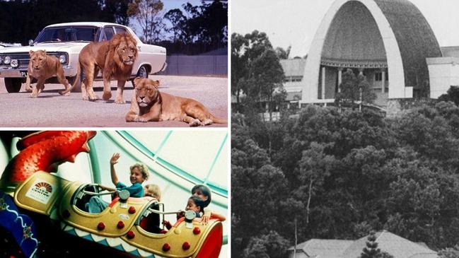 Bullen’s African Lions Safari was a major attraction south of Brisbane; Cloudland was where many marriages were made; and the Dragon Rollercoaster at the Myer Centre.