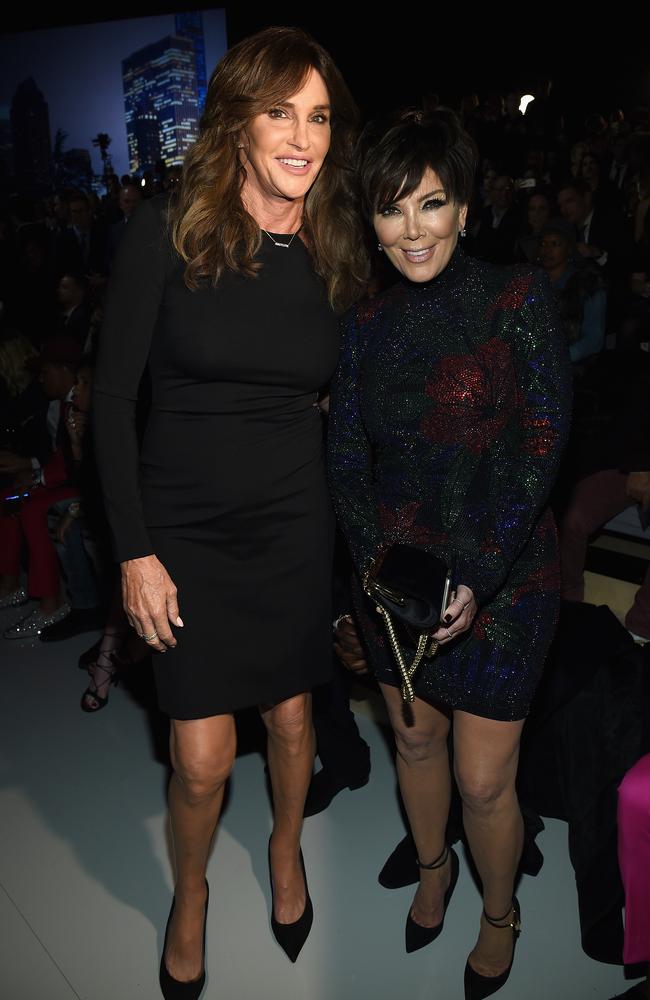 Caitlyn Jenner and Kris Jenner at the 2015 Victoria's Secret Fashion Show.