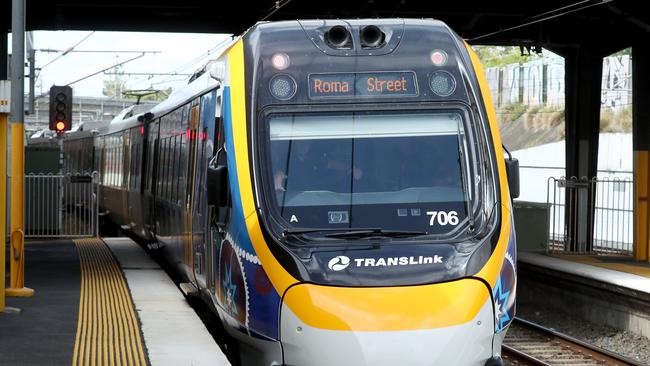 One of the New Generation Rollingstock trains which will be in operation during the Commonwealth Games on the Gold Coast in April. Picture: Liam Kidston