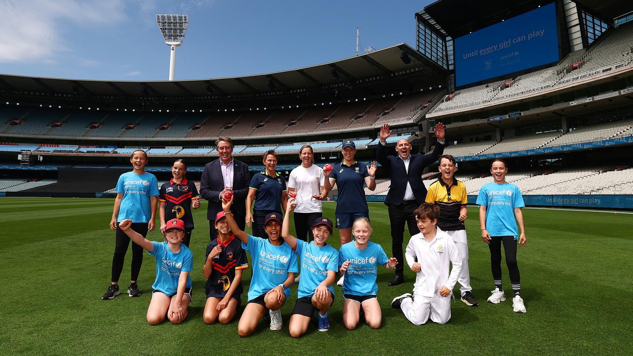 Cricket Australia announced a new partnership with UNICEF on Tuesday to promote worldwide participation for girls in cricket. Picture: Morgan Hancock / Getty Images