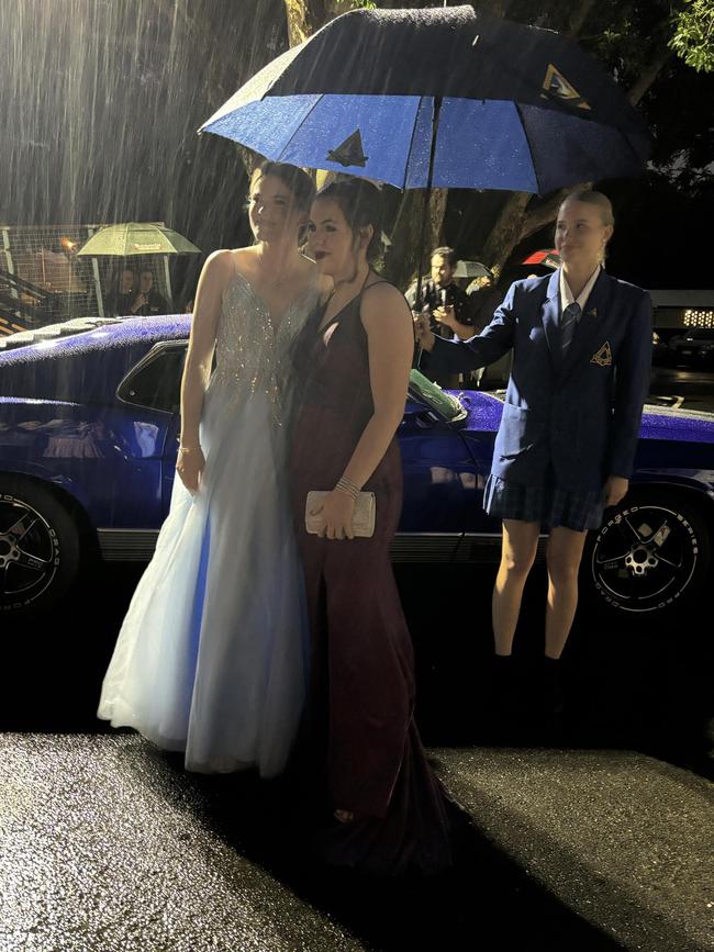 Students arrive at the Hervey Bay State High School formal.