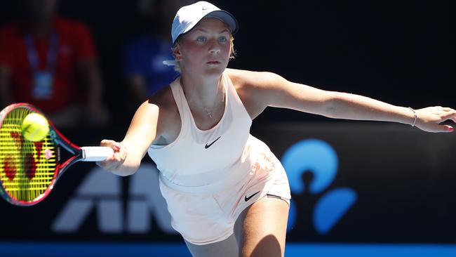 Marta Kostyuk, who is just 15, impressed with her maturity at the Australian Open. Picture: Michael Klein