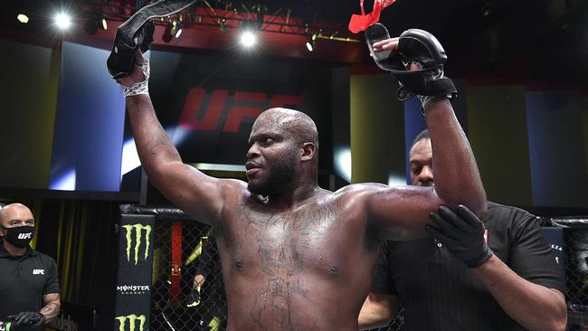 Derrick Lewis has been arrested for allegedly speeding in a red Lamborghini. (Photo by Chris Unger/Zuffa LLC via Getty Images)