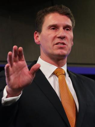 Conservative South Australian Senator Cory Bernardi addresses the National Press Club in Canberra.