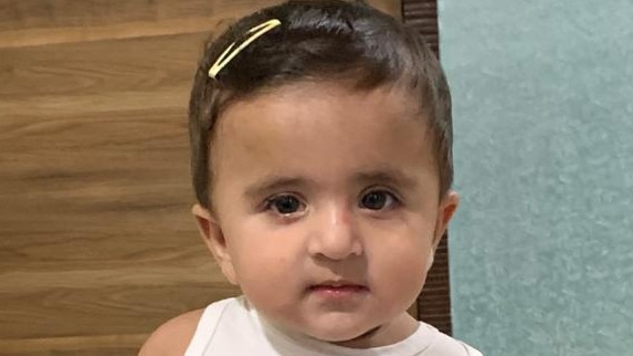 Ziva Narang, 1, daughter of Point Cook couple Hardip and Muneet Narang, has been stranded in India since March.