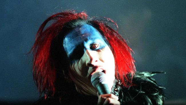  Singer Marilyn Manson performing during Big Day Out Concert on the Gold Coast.