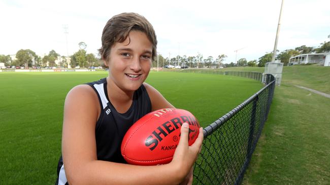 Jye Lockett after he kicked 15 goals as a youngster. Picture Mike Batterham