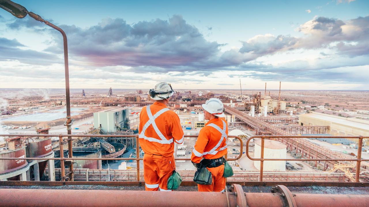 BHP said transmission lines supplying Olympic Dam and the town of Roxby Downs, where most of its workforce is based, had suffered structural damage.