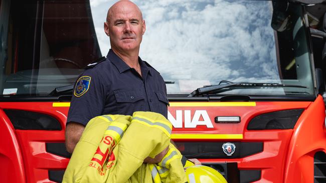 Firefighter David Small returned from Vanuatu in January. Picture: Pema Tamang Pakhrin