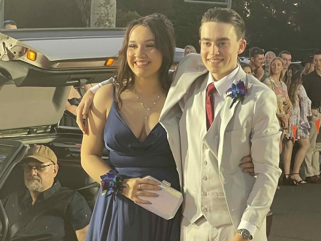 Students on the red carpet of the 2023 Xavier College School Formal at the Hervey Bay Boat Club