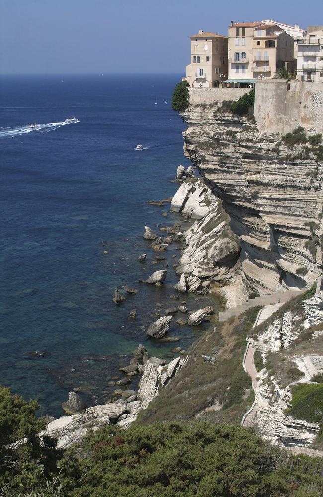 The citadel of Bonifacio on Corsica island.