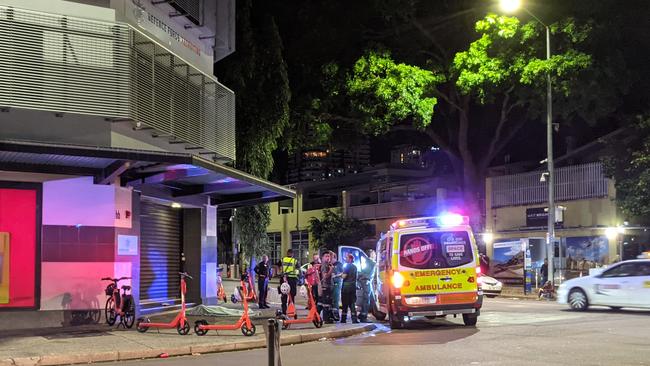 The body was found at the corner of Mitchell and Peel. Picture: NT News.