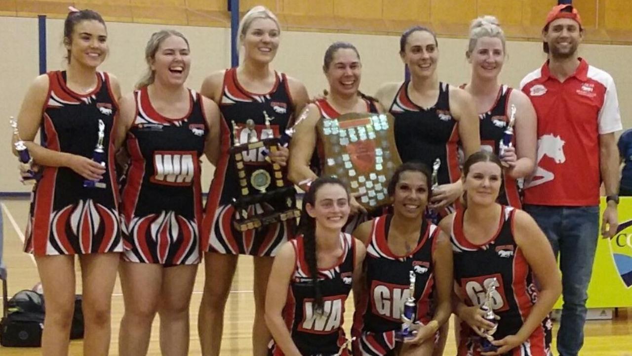 Colts Divas after their thrilling win over Brothers Crimson in Rockhampton Netball's Senior A grand final.