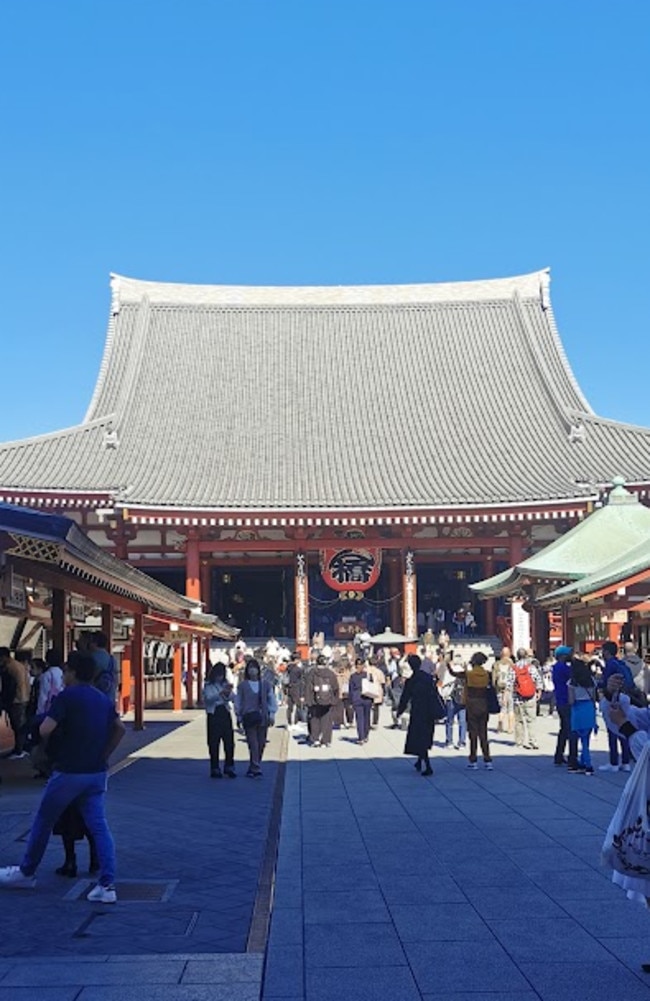 Senso-Ji Temple is Tokyo’s oldest and most colourful temples. Picture: News.com.au