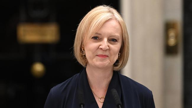 New UK prime minister Liz Truss gives her first speech at Downing Street. Picture: Getty Images