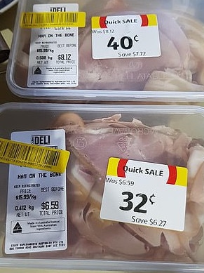 Another Coles shopper from the same area of Mooroopna, Victoria, also managed to score heavily reduced items in the evening. Picture: Facebook/MarkdownAddictsAustralia