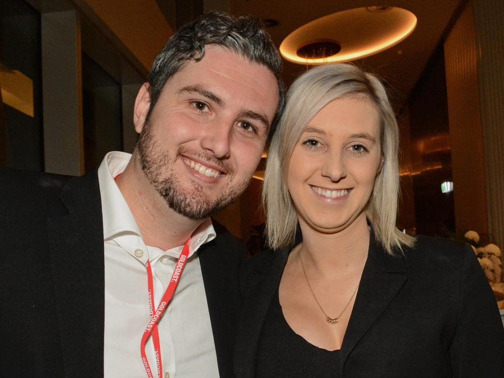 Chaz President and Chantelle Pollock at GC Business Week wrap party at Nineteen The Star Gold Coast. Picture: Regina King