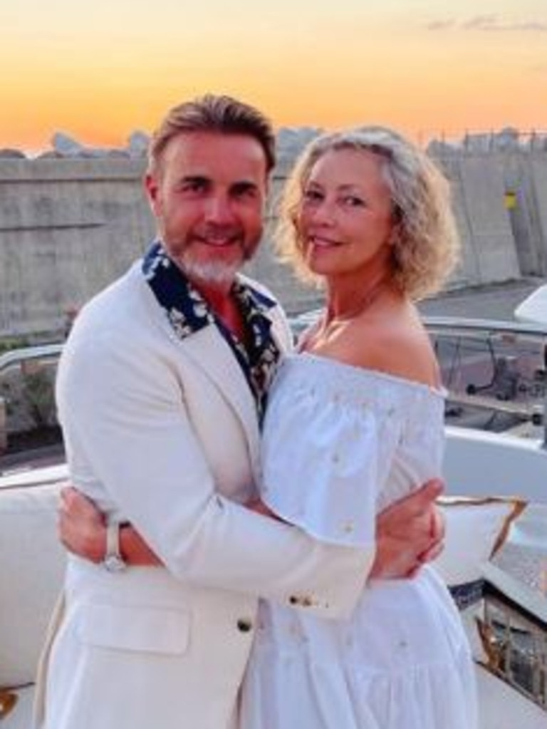 Gary’s wife Dawn is slightly shorter than him. Picture: Instagram/GaryBarlow