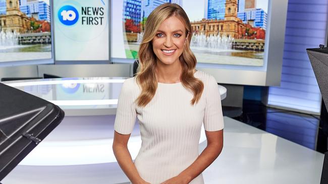 Ten newsreader Kate Freebairn. Picture: Channel 10.,