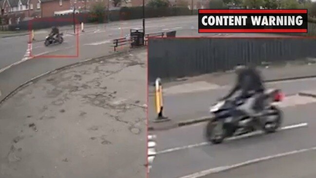 Moment vigilante driver killed thief who had stolen a bike from outside his home