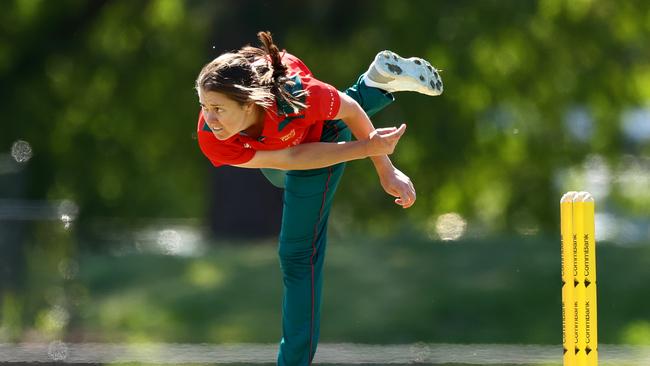 Molly Strano hasn’t played for Tasmania since February 1 after going down with injury against Western Australia. (Photo by Mark Nolan/Getty Images)