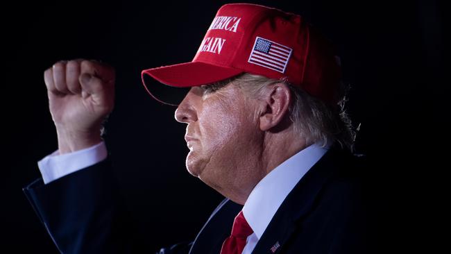 Donald Trump leaves a rally at Miami-Opa Locka Executive Airport in Opa Locka, Florida, on Monday (AEDT). Picture: AFP