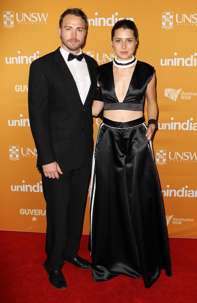 Andrew Steele and Heather Maltman at the premiere of the new Australian movie 'UnIndian' held at Hoyts at the Entertainment Quarter in Moore Park. Picture: Christian Gilles