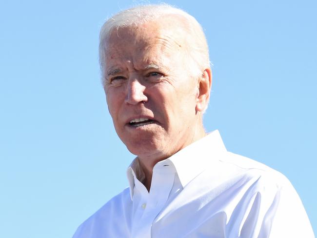 (FILES) In this file photo taken on October 20, 2018, former US Vice President Joe Biden speaks during a rally at the Culinary Workers Union Hall Local 226 as he campaigns for Nevada Democratic candidates in Las Vegas, Nevada. - Former US vice president Joe Biden and Hollywood megastar Robert De Niro were the latest targets Thursday of a spree of suspicious packages and pipe bombs sent to opponents of Donald Trump as the US president lashed out at the media for stirring up "anger." (Photo by Ethan Miller / GETTY IMAGES NORTH AMERICA / AFP)