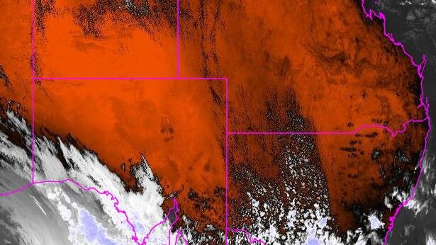 An infra-red satellite image of the heat across Australia on Saturday November 28. Picture: Bureau of Meteorology