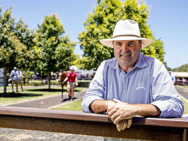 Outgoing Magic Millions director Vin Cox, at the Magic Millions sales complex on Monday. Picture: Jerad Williams