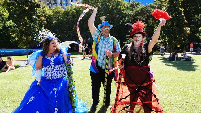 The 2017 Sydney mardi gras parade is expected to be hit by heavy rain, unlike last year when skies were sunny and clear. Picture: Toby Zerna