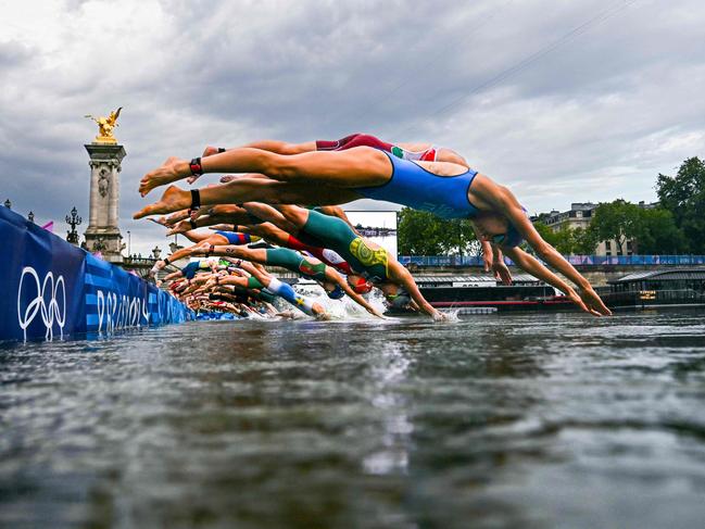 The Seine made headlines for the wrong reasons. (Photo by MARTIN BUREAU / POOL / AFP)