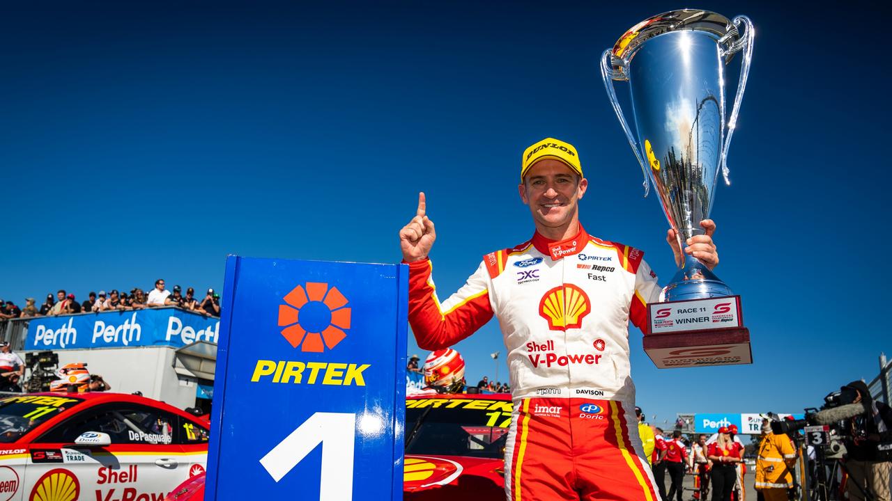 Will Davison driver of the #17 Shell V-Power Ford Mustang poses during the Perth Supernight round of the 2022 Supercars Championship Season at Wanneroo Raceway on May 01, 2022 in Perth. Photo: Getty Images
