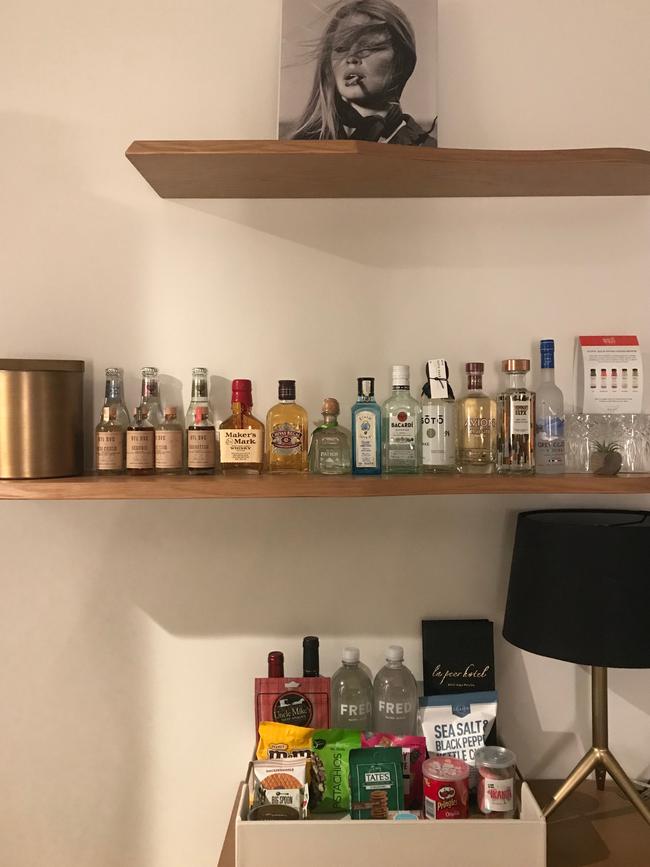 A very impressive minibar.