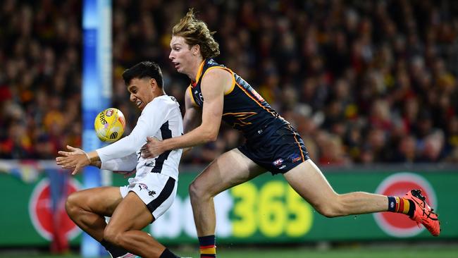 Max Michalanney is the round 5 AFL Rising Star nominee. Picture: Mark Brake/Getty Images