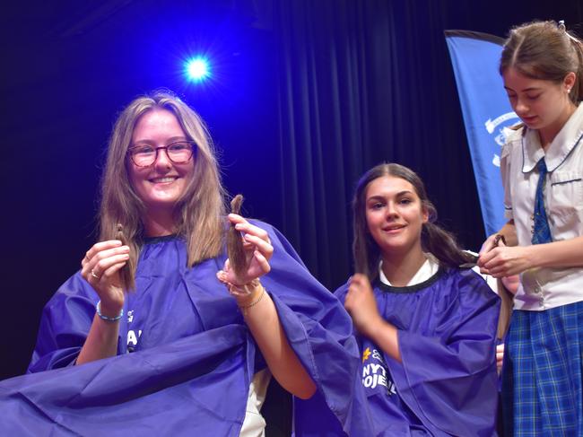 Year 12 students at Loreto College 'Rocked the Chop' for the Cancer Council's Ponytail Project.