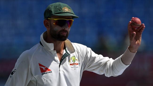 Nathan Lyon claimed his second five-for this series. Picture: AFP