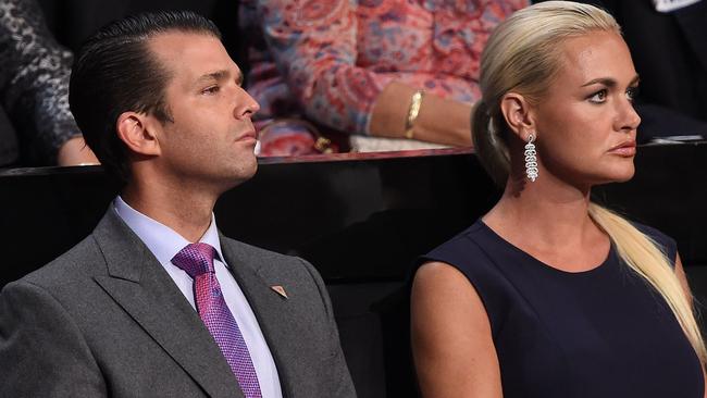 Donald Trump Jr., and his wife Vanessa Trump are set to divorce. Picture: AFP.