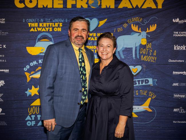 Tim and Sarah Panitz at the opening night function for The Empire's Come From Away at The Rock, Friday, March 14, 2025. Picture: Hey Media