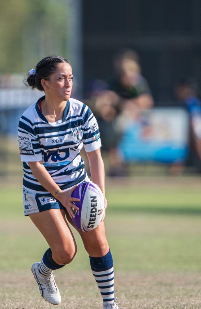 Courtney Tamati as the Darwin Brothers take on the Palmerston Raiders in the 2023 NRL NT women's grand final. Picture: Pema Tamang Pakhrin