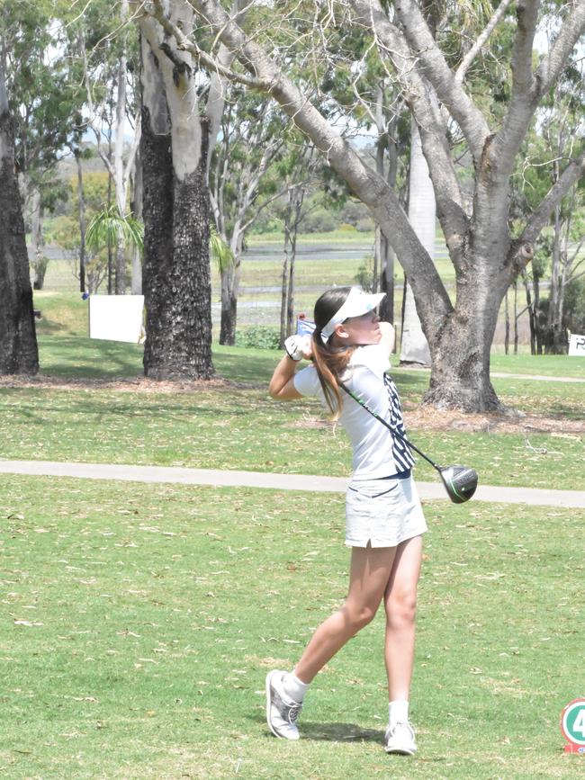 Brisbane's Oceane Desmarais (girls 13-14 years) at the US Kids Golf Foundation Australian Open at the Rockhampton Golf Club on September 27.