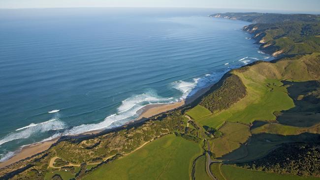 Aerial view of Johanna Beach. Picture: Visit Victoria