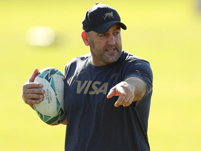 Argentina coach Mario Ledesma during Argentina Rugby training at Daceyville, Sydney ahead of their match on Saturday against Randwick at Coogee Oval. Picture: Brett Costello