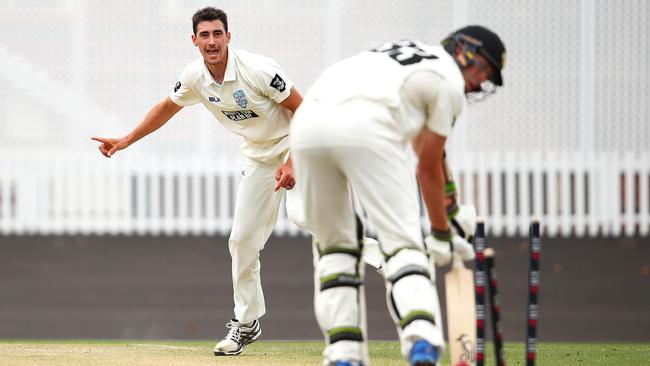 Mitchell Starc sent an early Ashes warning to England with a hat-trick against Western Australia