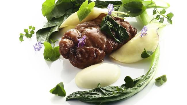 Roast veal sweetbread with turnip and potato ravioli at Gastro Park Photo by Gastro Park. Picture: Supplied 