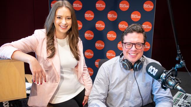 ABC Adelaide breakfast duo Stacey Lee and Nikolai Beilharz are in third place. Picture: Supplied