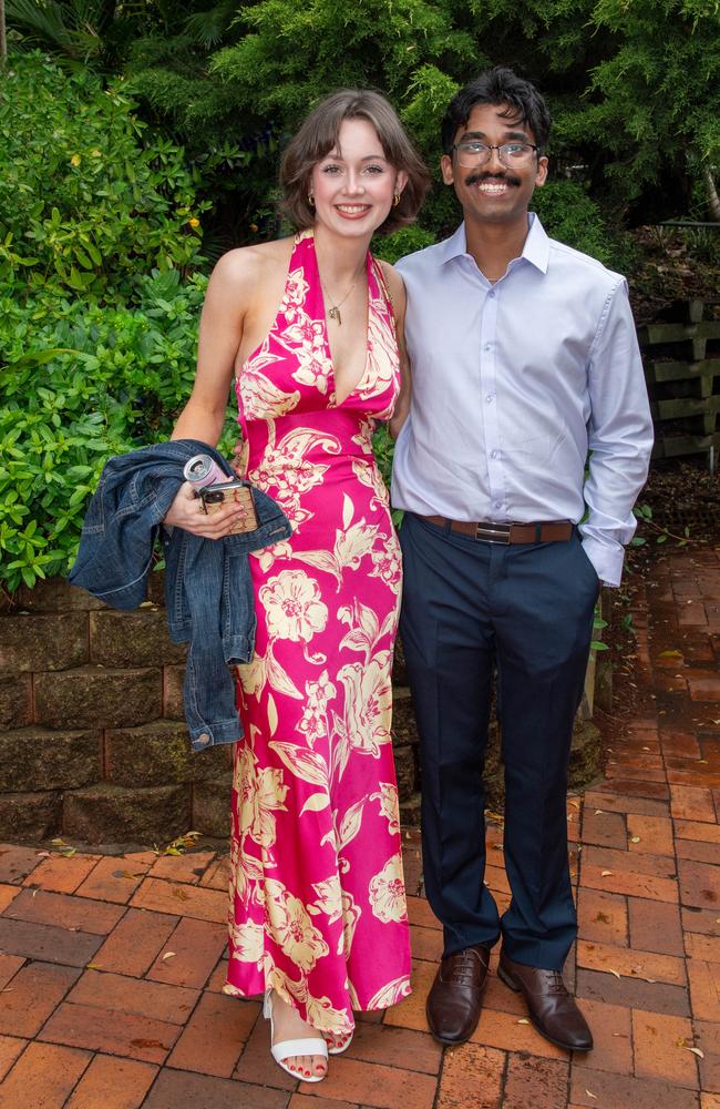 Hope Hallewell and Tiveesha Silva. Weetwood Raceday at Toowoomba Turf Club. Saturday, September 28, 2024. Picture: Nev Madsen.