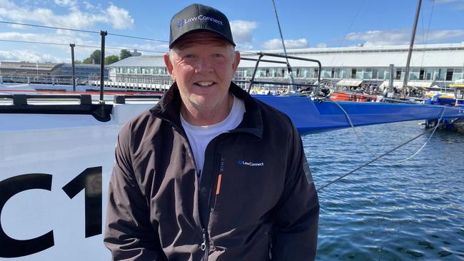 Tony Mutter, sailing master and helmsman aboard LawConnect. Picture James Bresnehan