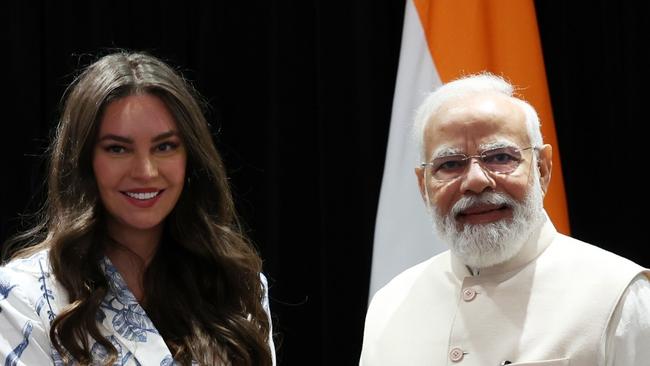 Former MasterChef contestant and ex-Walkerston resident Sarah Todd met Indian Prime Minister Narendra Modi in Sydney in November.