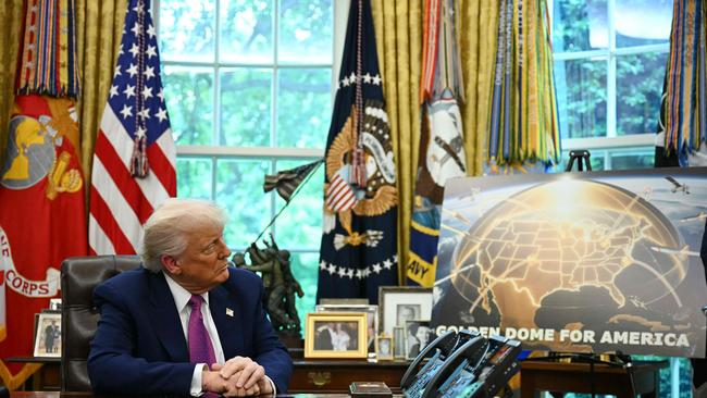 US President Donald Trump has made threats against Canada in an attempt to make it the ‘51st state’ — such as exclusion from his proposed Golden Done missile defence system. Picture: AFP